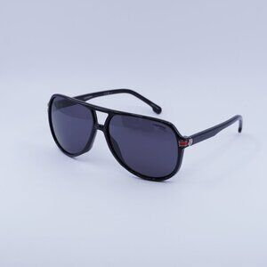CARRERA 1045/S 0807 IR Sunglasses Black Aviator Frame, Grey Lenses